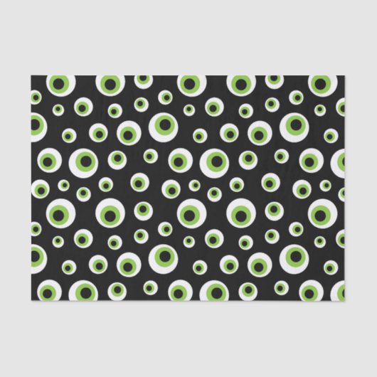 Papier Mousseline Le vert regarde le motif de | Halloween (Recto)