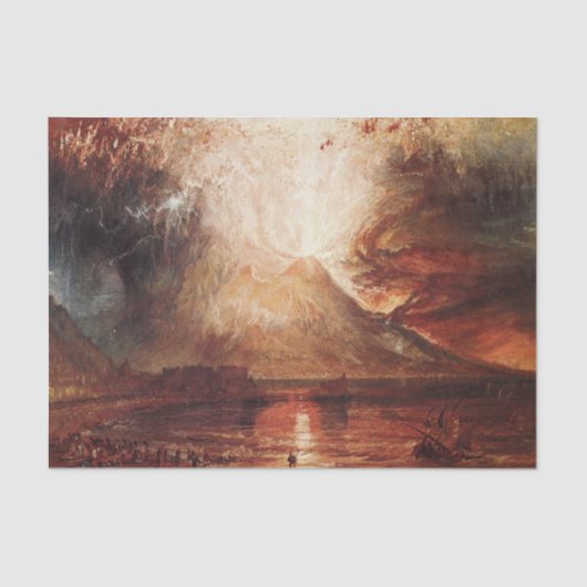 Papier Mousseline Le Vésuve en éruption par J.M.W. Turner (Recto)