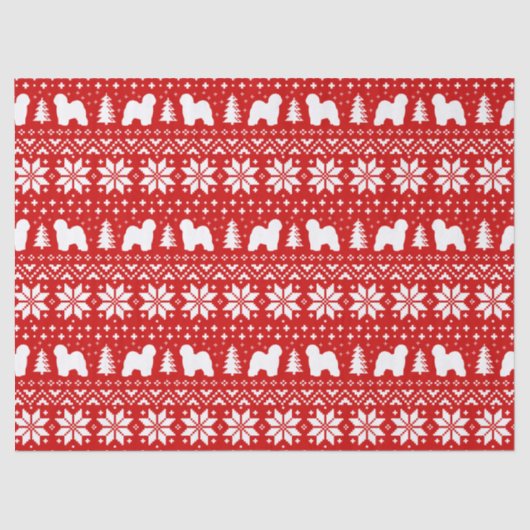 Papier Mousseline Le vieux chien de berger anglais silhouette le (Recto)