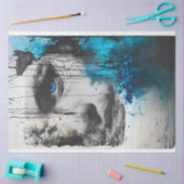 Papier Mousseline Le visage et le découpage de la forêt d'une femme  (Artisanat)