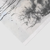 Papier Mousseline Le visage et le découpage de la forêt d'une femme  (Détail)