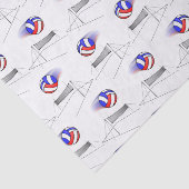 Papier Mousseline Le Volley-ball Survole Le Net (Détail)