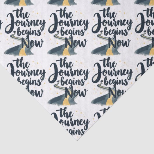 Papier Mousseline Le voyage commence maintenant (Détail)