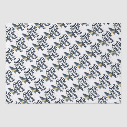 Papier Mousseline Le voyage commence maintenant (Recto)