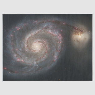 Papier Mousseline Le Whirlpool Galaxy M51 & Companion dans l'espace