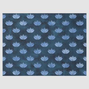 Papier Mousseline L'eau coule sur la déco bleue foncée