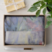 Papier Mousseline L'EAU MENSONNE EN BLEU ROSE PAR Claude Monet (Cadeau)