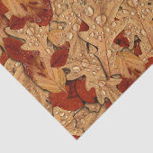 Papier Mousseline Leaves d'automne du matin de Dew (Détail)