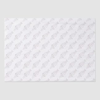 Papier Mousseline L'école de l'Est Whihiking Fish en rose et blanc d