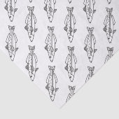 Papier Mousseline L'école de l'Est Whihiting Fish en noir et blanc (Détail)