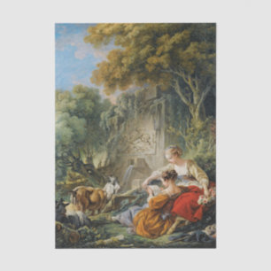 Papier Mousseline Lecture de la lettre par Francis Boucher