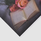 Papier Mousseline Lecture romantique avec Roses d'esprit libre (Détail)