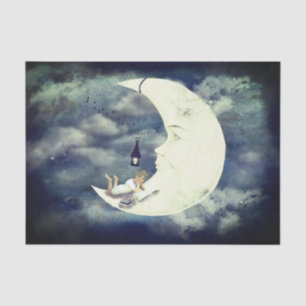 Papier Mousseline Lecture sur le papier de tissus de la lune