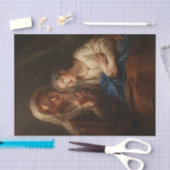 Papier Mousseline L'éducation de la Vierge Marie par Coypel (Artisanat)