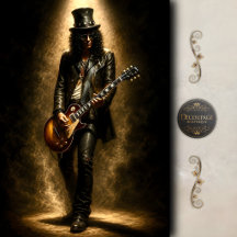 Légendaire Découpage de Guitare Rock Sombre
