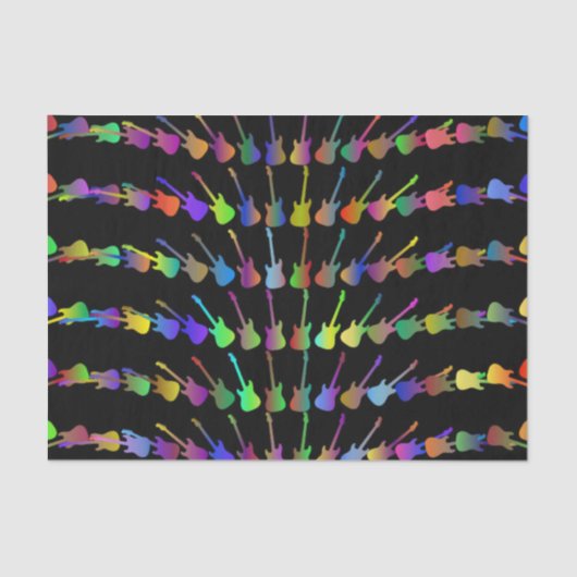 Papier Mousseline Légion de guitare éclaboussure de couleurs (Recto)