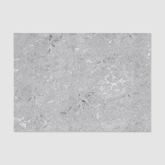 Papier Mousseline "L'élégance en argent : des fleurs d'hibiscus brûl (Recto)