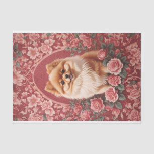 Papier Mousseline L'Élégant Chien Poméranien William Morris Inspiré