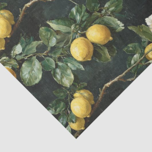 Papier Mousseline Lemon Tree Motif sans couture (Détail)