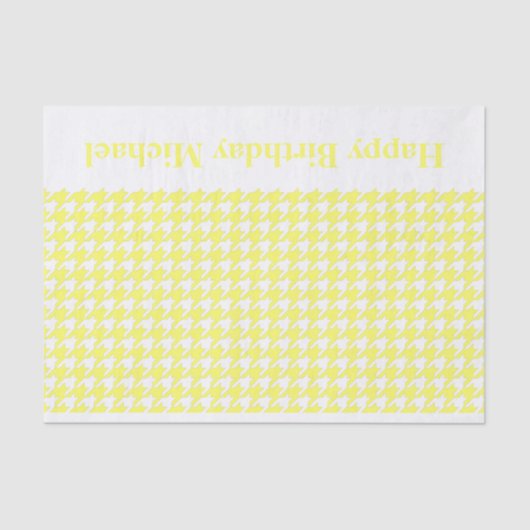 Papier Mousseline Lemonade Modern Houndstooth avec message personnal (Recto)
