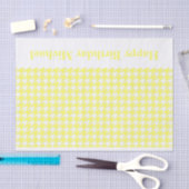 Papier Mousseline Lemonade Modern Houndstooth avec message personnal (Artisanat)