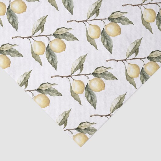 Papier Mousseline Lemons Sicily Birthday (Détail)