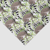 Papier Mousseline Lémuriens à queue cerclée dans la jungle (Détail)