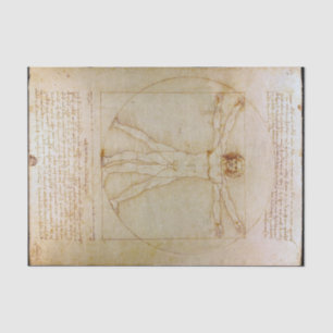 Papier Mousseline Léonard De Vinci, L'Homme Vitruvien, Renaissance