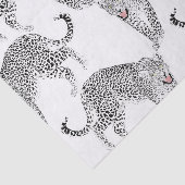 Papier Mousseline Léopard blanc noir (Détail)