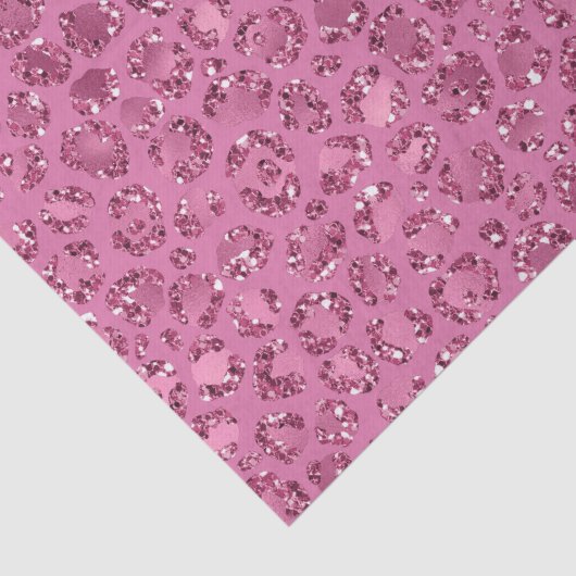 Papier Mousseline Léopard de Parties scintillant rose (Détail)