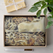 Papier Mousseline Leopard des yeux bleus (Cadeau)