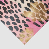 Papier Mousseline Leopard doré à crème rose (Détail)