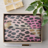 Papier Mousseline Leopard doré à crème rose (Cadeau)