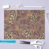 Papier Mousseline Léopard et copie de motif de Paisley (Artisanat)