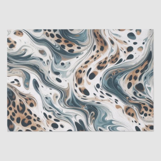 Papier Mousseline Leopard Motif Voie Lactée (Recto)