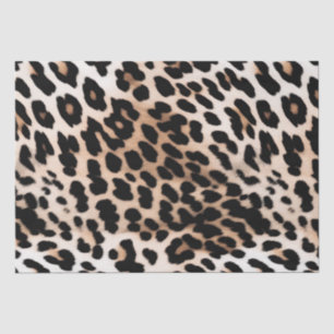 Papier Mousseline Léopard noir crème