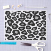 Papier Mousseline Léopard - noir et blanc (Artisanat)