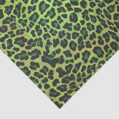 Papier Mousseline Léopard noir et vert (Détail)