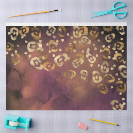 Papier Mousseline Leopard Peinture Series Design 7 (Artisanat)