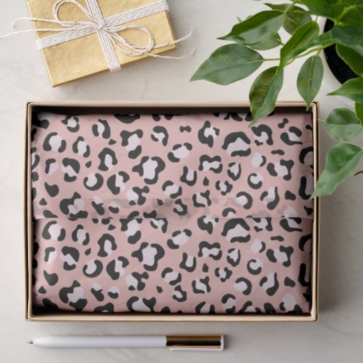 Papier Mousseline Léopard Print, Léopard Spots, Rose Léopard (Cadeau)