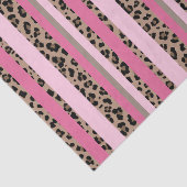 Papier Mousseline Léopard rayé et rose (Détail)