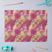 Papier Mousseline Léopard rose or Glam (Artisanat)