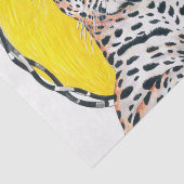 Papier Mousseline Leopard Sun King Ink Art (Détail)