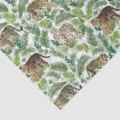Papier Mousseline Léopards modernes Tigres Jungle Plantes (Détail)