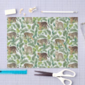 Papier Mousseline Léopards modernes Tigres Jungle Plantes (Artisanat)