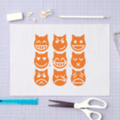 Papier Mousseline Les 9 vies du chat Emoji (Artisanat)
