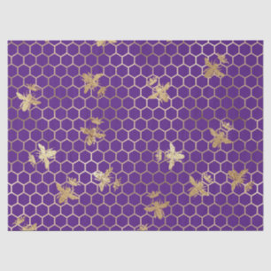 Papier Mousseline Les abeilles royales d'or et le peigne de miel sur