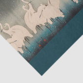 Papier Mousseline Les aigrettes japonaises dans le papier de tissus (Détail)