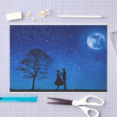 Papier Mousseline Les amoureux en pleine lune (Artisanat)