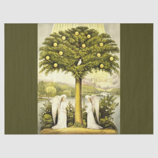 Papier Mousseline les anges ont passé le papier de tissu (Recto)